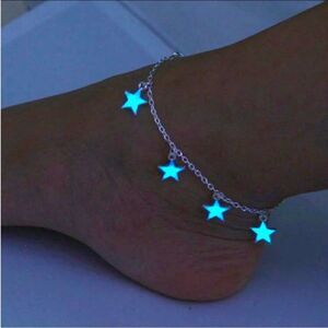 Celestial Charming Stars Glow in The Dark Anklets Set Bracelets Jewelry - NEW